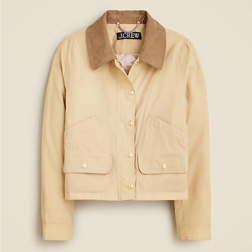 J. Crew Short Barn Jacket in English ripstop cotton